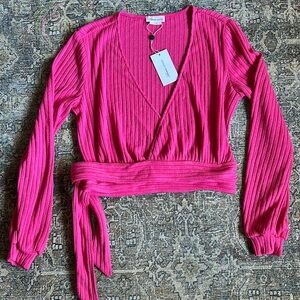 New Revolve Lovers + Friends wrap style sweater